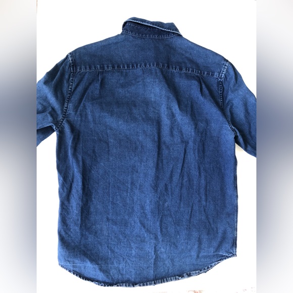 Everlane The Square Jean Denim Button Down Shirt in Dark Indigo Wash Size XS - Picture 10 of 12